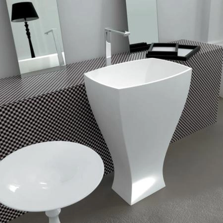 Artceram JAZZ Livingtec Раковина напольная с сифоном, 60х48х85см, цвет: белый глянцевый