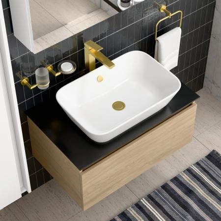 Смеситель VitrA Minimax Square  A4372425EXP однорычажный брашированное золото латунь