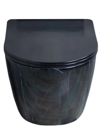 Унитаз Gid Bs2198 49 см подвесной безободковый микролифт камень глянцевый