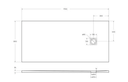 Душевой поддон BelBagno 100x80 искусственный камень белый прямоугольный TRAY-MR-UNO-AH-100/80-35-W-CR