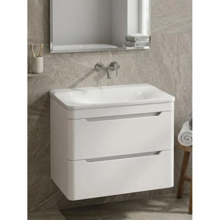 Подвесная тумба с раковиной Uperwood Ocean KOcean80w 80 см белая