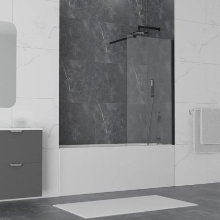 Шторка на ванну RGW Screens SC-051B 60 см прозрачное Черный неподвижная 351105106-14