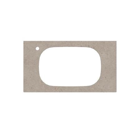 Kerama Marazzi Magica Столешница из керамогранита для встраиваемых раковин сверху Риккарди 90см, с 1 отв., цвет: бежевый матовый