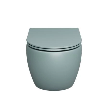 Унитаз Grossman GR-4455MNMS Color (485*365*360) МЯТНЫЙ МАТОВЫЙ подвесной Безободковый с тонкой крышкой