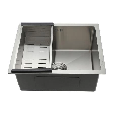 Кухонная мойка GAPPO GS5040 с коландером, сатин