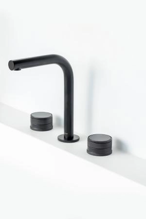 Смеситель на столешницу Boheme PRESTIGE на 3 отв. BLACK 152-B-PR