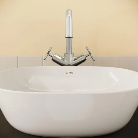 Смеситель VitrA Origin Classic  A42886 двухрычажный хром латунь