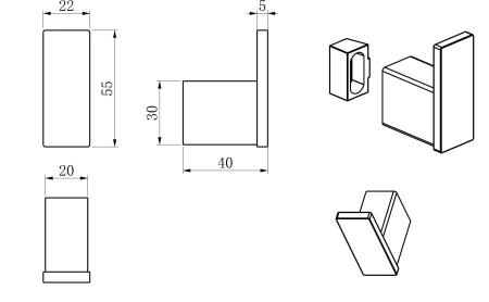Крючок для ванной WONZON & WOGHAND, Хром (WW-V2301-CR)