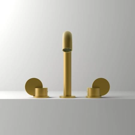 Agape Limon Смеситель для раковины, на 3 отв., цвет: Natural brushed brass