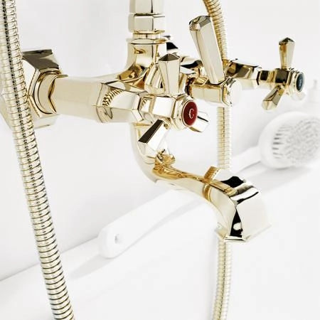 Stella Eccelsa Смеситель для ванны 3274/306FB с ручным душем, цвет: золото