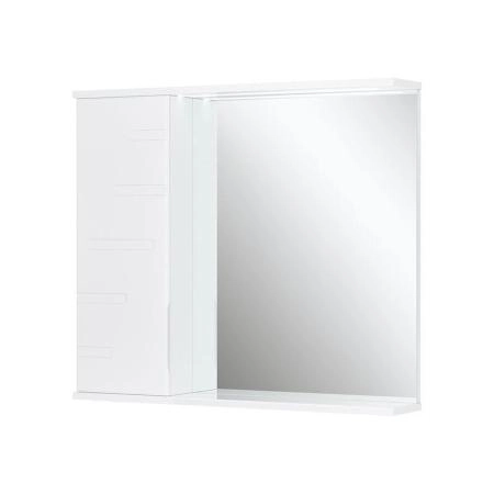 Зеркало-шкаф с LED подсветкой Volna Joli 80 левое (белый)