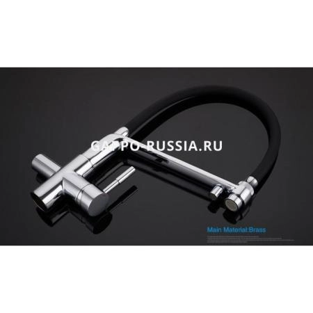 Смеситель Gappo G4398-7 для кухни хром черный