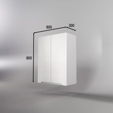 Подвесной Шкаф Style Line Марелла мини 600 Люкс антискрейтч белый глянец, PLUS