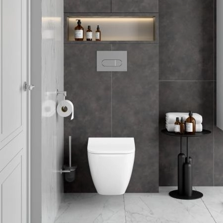 Инсталляция с унитазом VitrA Shift  9855B003-7206  цвет клавиши хром