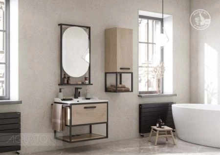 Тумба под раковину AQUATON Лофт Фабрик 65 дуб эндгрейн 1A242301LTDU0