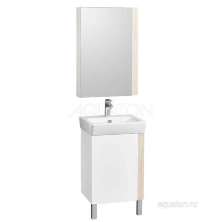 Тумба под раковину AQUATON Кантри 50 белый, дуб верона 1A257801AHB20