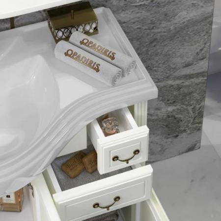 Тумба под раковину Opadiris РИСПЕКТО 100 Слоновая кость фурнитура бронза