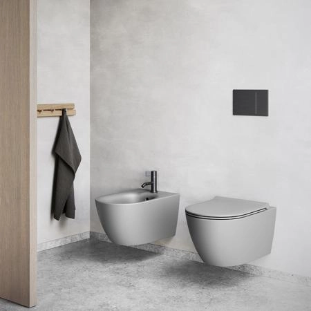 Catalano Sfera Унитаз подвесной 55х35см, безободковый, смыв Tornado, покрытие Twinglaze+, цвет: серый матовый