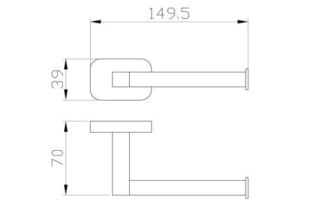 Держатель для туалетной бумаги без крышки WONZON & WOGHAND GRAFFITY, Темный графит (WW-9316)