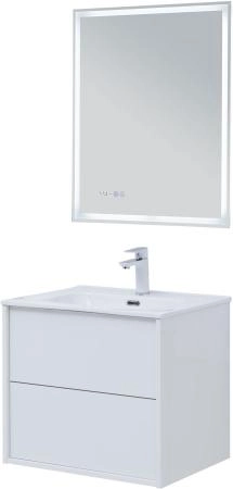 Тумба под раковину Aquanet Lino 60 (Flat) белый глянец
