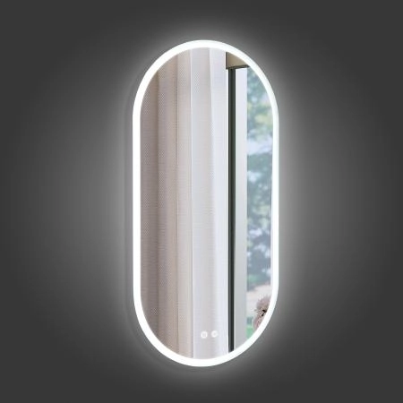 Зеркало Comforty Опал 00-00014222CF овальное 50x100 со светодиодной подсветкой холодный свет контактный сенсор антизапотевание