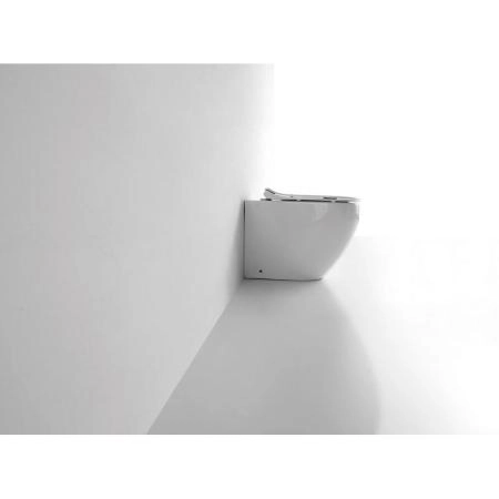 Унитаз CeramaLux NS-3176 56 см приставной безободковый микролифт