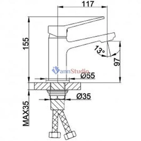 Смеситель для раковины Frap F1062 черный