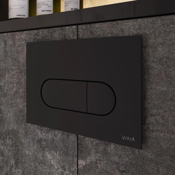 Инсталляция для унитаза VitrA V-Fix Core 800-1874 с кнопкой матовой черной