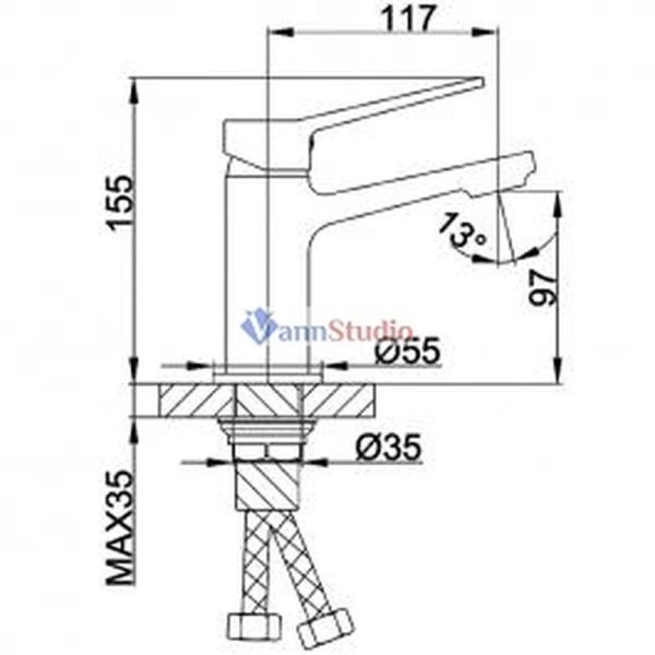 Смеситель для раковины Frap F1062 черный