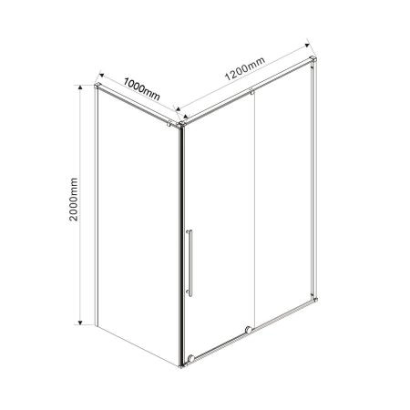 Душевой уголок Vincea Arno VSR-1A1012CL, 1200*1000, хром, стекло прозрачное