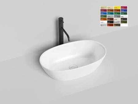 Раковина Salini SOFIA S-Stone покраска RAL матовая 56x33 1101206SMF накладная