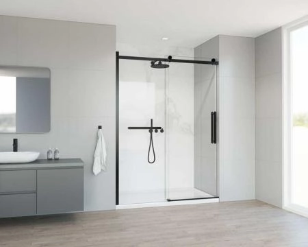 Душевая дверь Vincea Como Soft VDS-1CS140CLB, 1400, черный, стекло прозрачное