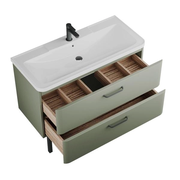 Тумба Veneciana TIBR 100 под умывальник Atlantica 100 олива