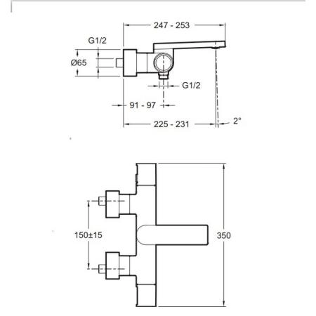 Смеситель Jacob Delafon COMPOSED E73110-CP для душа термостат хром