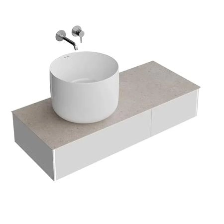 Тумба Kerama Marazzi MAGICA МАДЖИКА MA.120.2\MGR.M подвесная 120, 2 ящика, утренний серый матовый