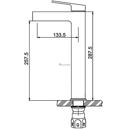 Смеситель для раковины высокий Gappo G1099-83 сатин золотой