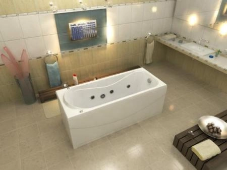 Ванна Bas Атланта 170x70 с гидромассажным оборудованием FLAT