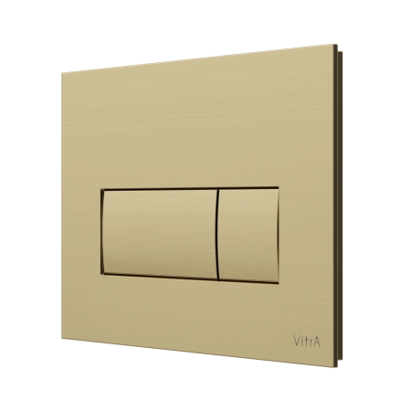 Кнопка смыва для инсталляции VitrA Root Square  740-2325 брашированное золото двойный смыв
