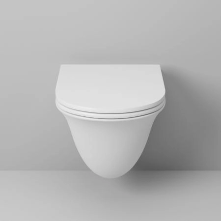 Унитаз Grossman GR-4412MS (485*360*360) подвесной безободковый с тонкой крышкой, матовый