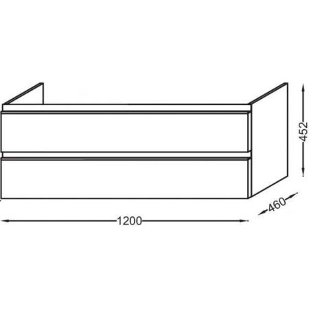 Тумба под раковину Jacob Delafon VOX EB2021-RA-E15 120 см цвет черное дерево