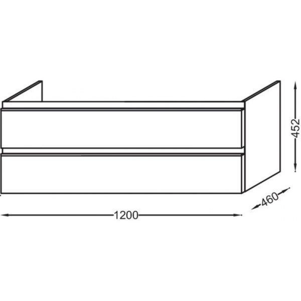 Тумба под раковину Jacob Delafon VOX EB2021-RA-E15 120 см цвет черное дерево