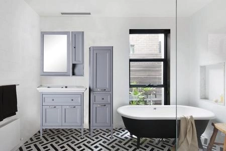 Тумба под раковину ASB-Woodline Гранда 85 Grigio