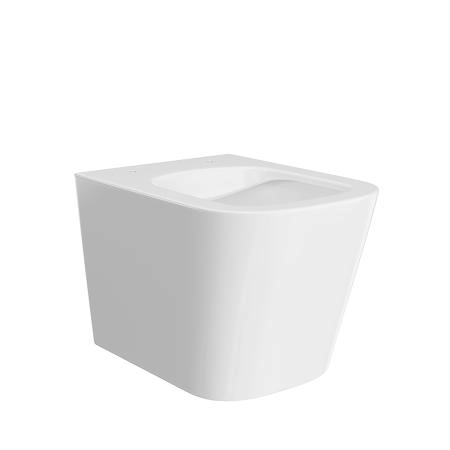 Унитаз Kerama Marazzi CUBO КУБО CU.wc.02 подвесной безободковый с крепежом и сиденьем, белый глянцевый