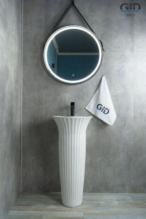 Раковина моноблок Gid Nb132 41x41 напольная белая
