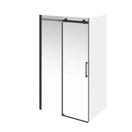 Душевая дверь Kerama Marazzi CRISTALLO КРИСТАЛЛО CT.120.SD.BLK.M раздвижные с функцией плавного открывания и закрывания, 120х210, матовый черный