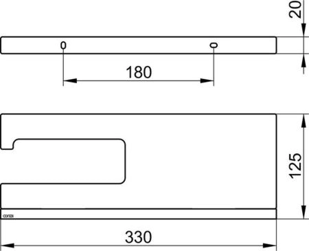Держатель для туалетной бумаги KEUCO Edition 90 Square 19173018000 Хром/дымчатое стекло 330 мм