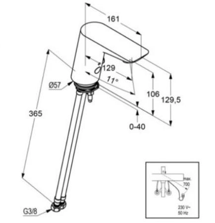 Смеситель Kludi Balance 5220091 для раковины, сенсорный