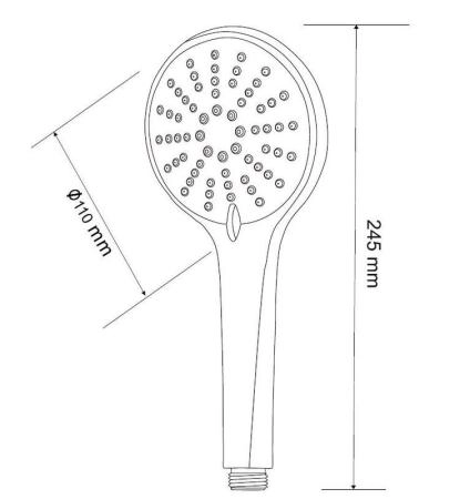 Ручной душ ESKO 3-режимный SSP753 хром