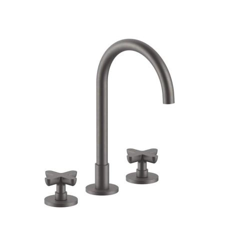 Fantini Icona Classic Смеситель для раковины, 3 отверстия, цвет: матовая оружейная сталь