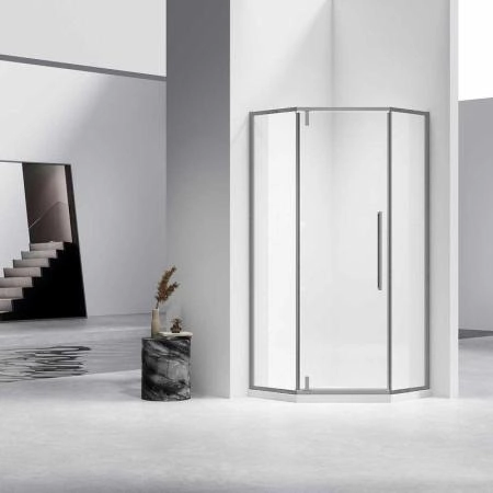 Душевой уголок Vincea Slim-N VSP-4SN100CLGM, 1000*1000, вороненая сталь, стекло прозрачное